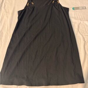 Black Sleeveless Swim Cover with Gold Accents
Size M Apt9